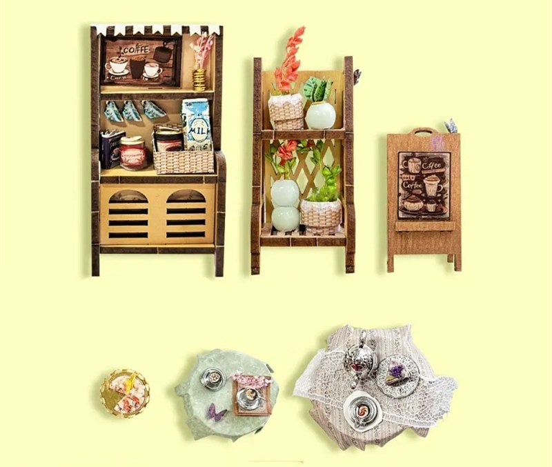 Meubles et accessoires miniatures du book nook jardin secret sous verrière